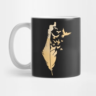 Palestine Feather Map Symbol of Palestinians Love and Struggle for Freedom -Yellow Mug